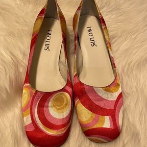 Two Lips Multi Color Kitty Heel